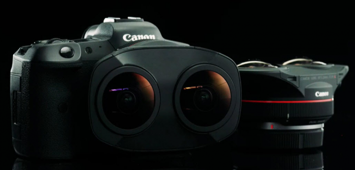 Canon ha presentato il nuovo obiettivo VR 3D stereoscopico a 180 gradi