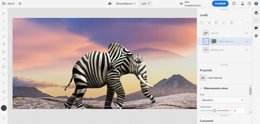 Adobe lancia gratuitamente la versione beta di Photoshop Web