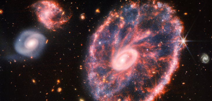 Il telescopio Webb della NASA ha realizzato una incredibile immagine della galassia Ruota di Carro