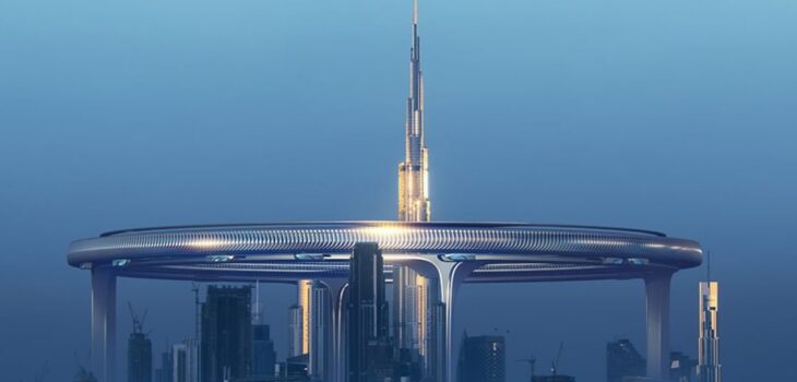 Znera Space ha proposto un nuovo concept architettonico intorno al Burj Khalifa nel centro di Dubai